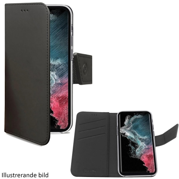 Celly Wally Wallet Case Galaxy S24+ 5G Sort Svart