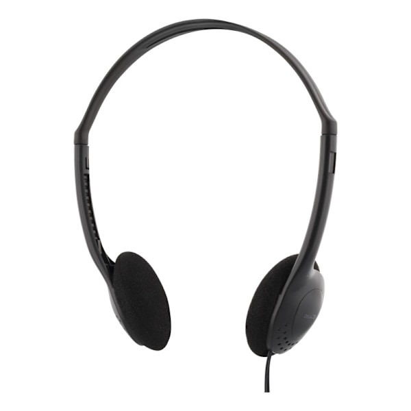 DELTACO hörlur med volymkontroll, 2,2m kabel (HL-27) Svart