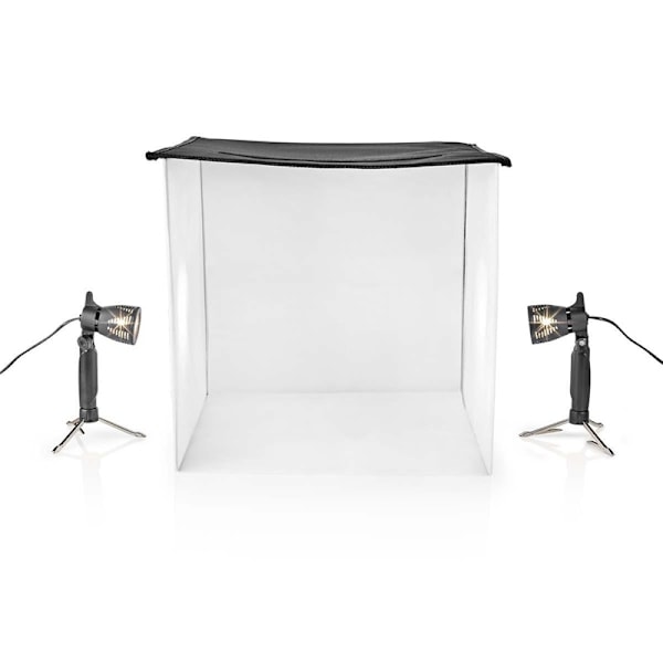 Nedis Fotostudie Kit | 400 lm | Sammenfoldelig | Baggrunde inkluderet | Rejsetaske inkluderet | Sort