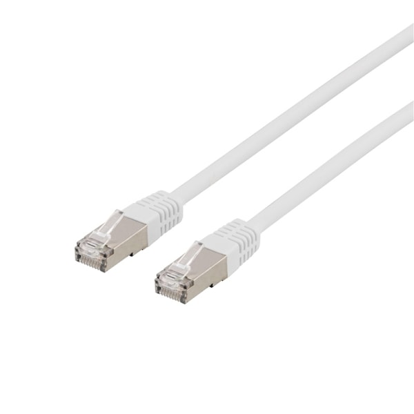 DELTACO U/FTP Cat6a laitekaapeli, 1,5m, 500MHz, LSZH, valkoinen