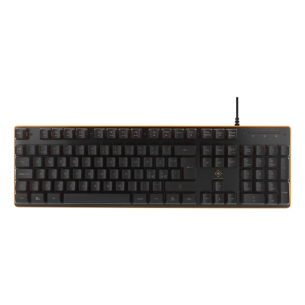 DELTACO GAMING tangentbord med membranbrytare, nordisk layout, orange belysning