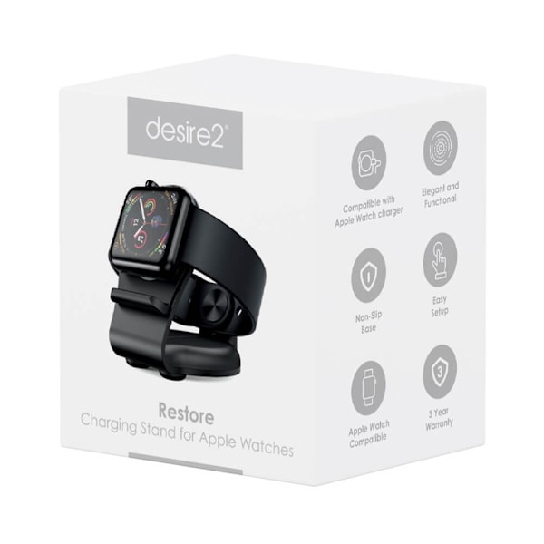 desire2 Restore Ladestander til Apple Watch Sort