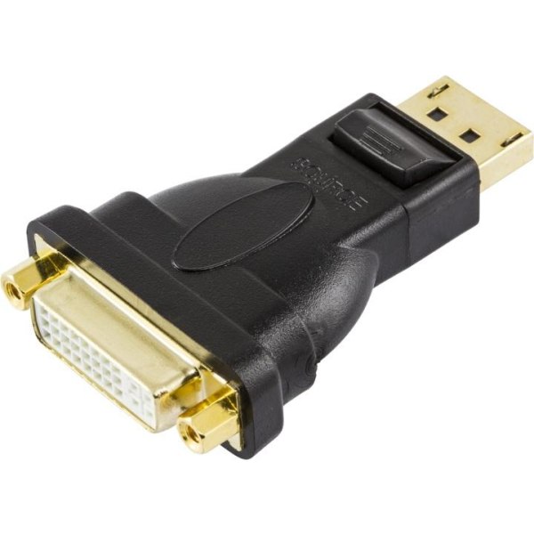 DELTACO DisplayPort till DVI-D singlelink adapter, ha - ho (DP-D