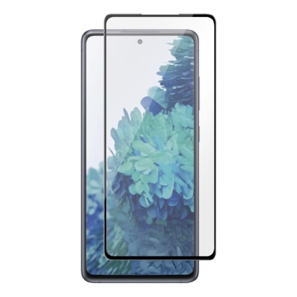 panssari Samsung Galaxy S20 FE, Kaareva lasi, musta Transparent,Svart