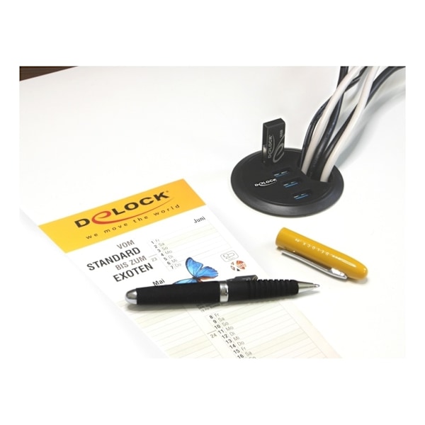 Delock In-Desk Hub 4 Port USB 3.0