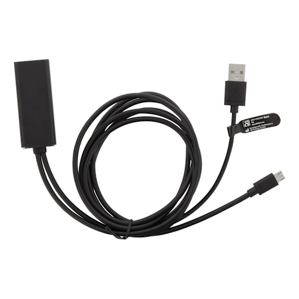 DELTACO Ethernet-sovitin mediatoistimia varten, USB, RJ45, musta