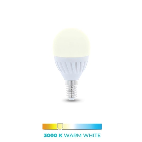 LED-Lampa E14, G45, 10W, 230V, 3000K, Keramisk, Varmvitt