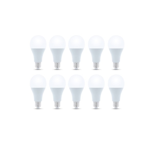 LED-Lampa E27, A65, 18W, 230V, 4500K 10-pack, Vit neutral