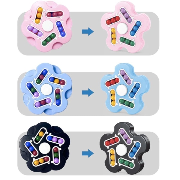 Fidget spinner pussel med kulor i olika färger, Rosa