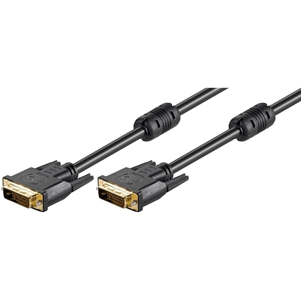 Goobay DVI-D Full HD-kabel Dual Link, Guldpläterad DVI-D-kontakt