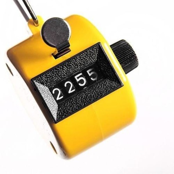 Håndberegner med firecifret lommeregner, gul