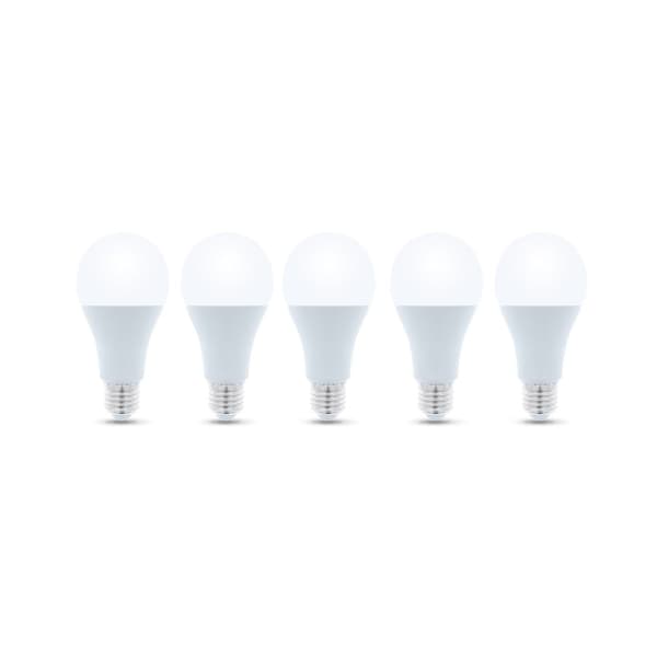 LED-lamppu E27, A65, 15W, 230V, 3000K 5-pack, Lämmin valkoinen