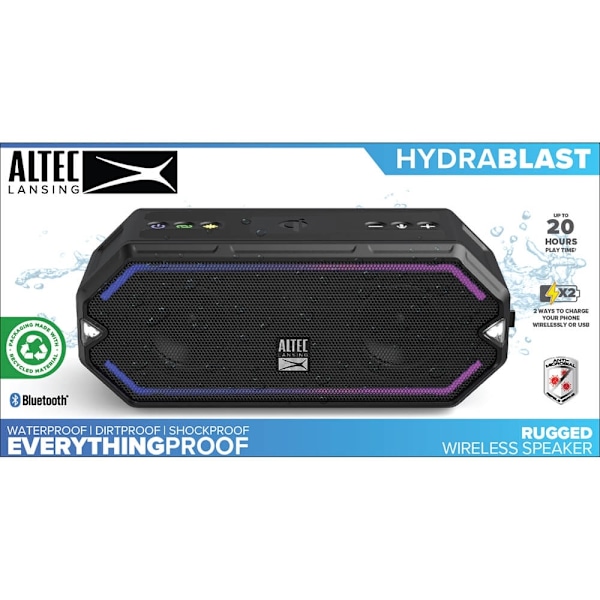 ALTEC LANSING Højttaler IMW1300 HydraBlast RGB Vandtæt Sort