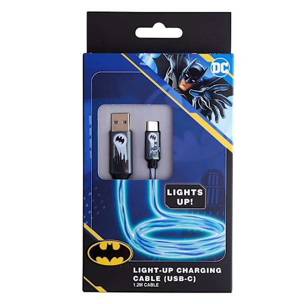 BATMAN USB A till C Light-Up 1,2m Bat Logo