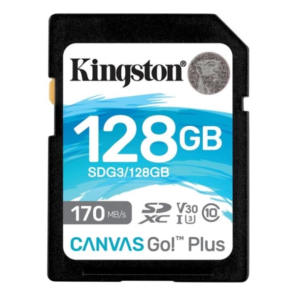 Kingston 128GB SDXC Canvas Go Plus 170R C10 UHS-I U3 V30