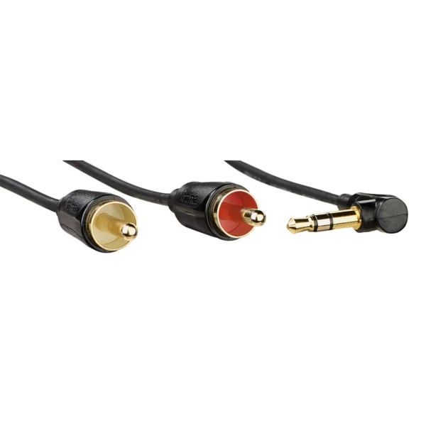 HAMA Audio Kabel 3,5mm Jack-2 Phono 0,75m Vinklet 90° TL