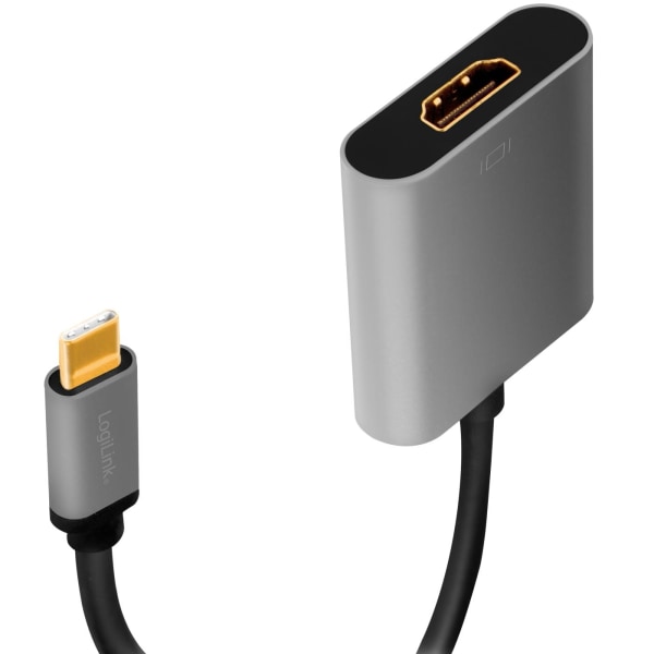 LogiLink USB-C -> HDMI-adapter 4K/60Hz Aluminium 15cm