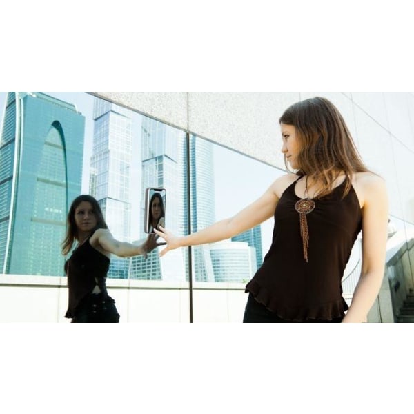 Cellularline Selfie Cover til iPhone X/XS, Glitter Transparent