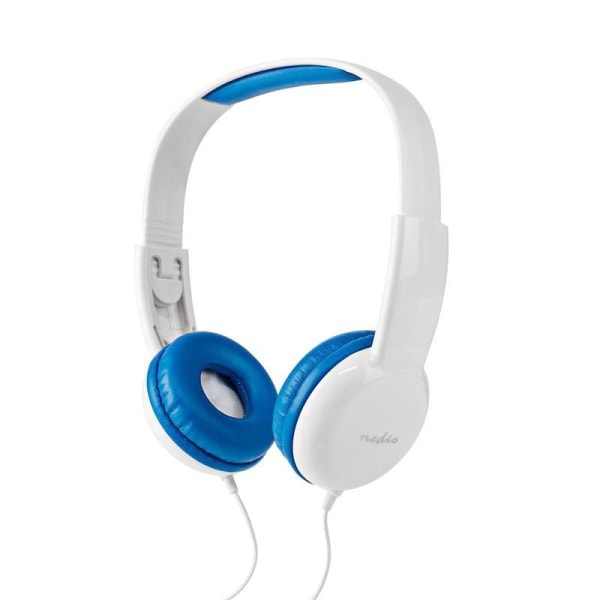 Trådanslutna hörlurar | 1.2 m rund kabel | On-Ear | Blå/vita Vit