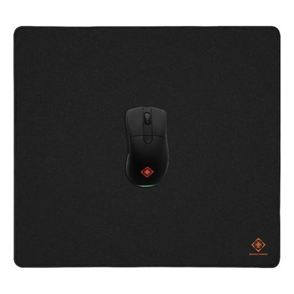 DELTACO GAMING DMP460 L Mousepad, 450x400x4mm, stitched edges, black