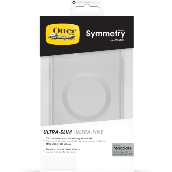 Otterbox Symmetry Clear for MagSafe -skyddsfodral, iPhone 15 Plu Transparent