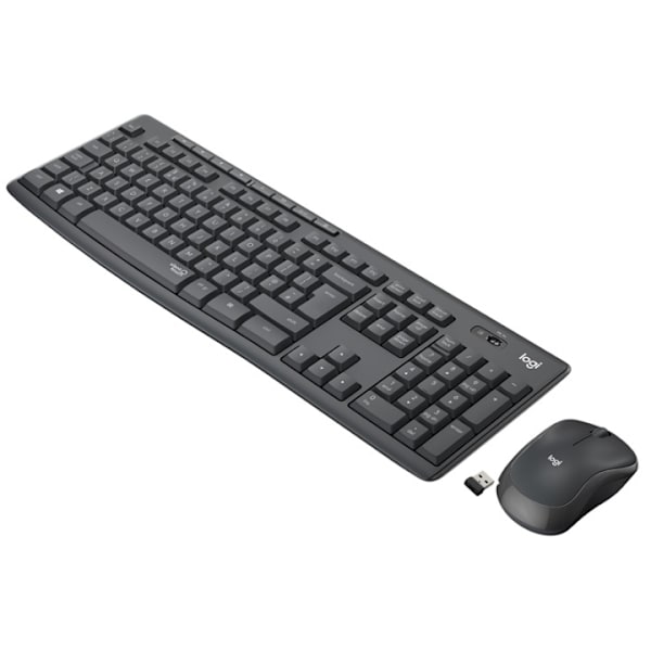 Logitech MK295 Hiljainen langaton yhdistelmä näppäimistö RF Langaton QWER Grafiitti