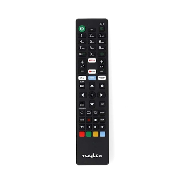Nedis Erstatnings Fjernbetjening | Egnet til: Sony | Fast | 1 Enhed | Amazon Prime / Disney + Button / Netflix-knap / Youtube-knap | Infrarød | Sort Sort