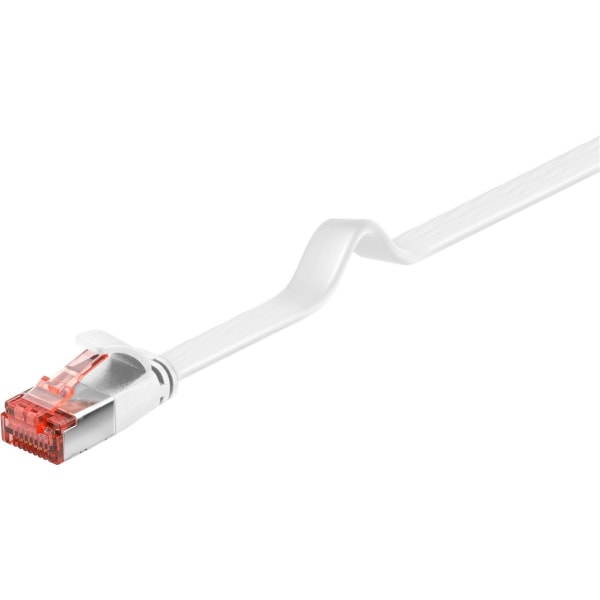 Goobay CAT 6 platt patchkabel, U/FTP, vit kopparledare (CU), 0.25 m