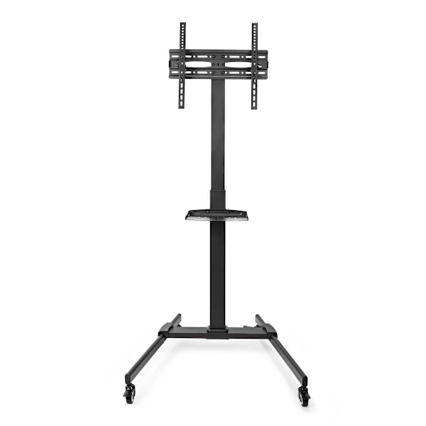 Nedis TV Gulv Stand | 32 - 55 " | Maksimal vægt: 35 kg | Premium Kolonne Design | Justerbare forudfastsatte højder | Snap-lock | Stål | Sort