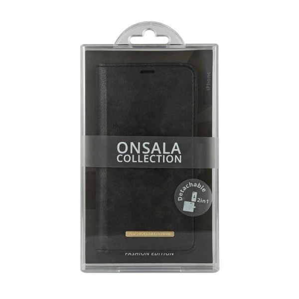 Onsala Collection Plånboksväska Midnight Black iPhone 12 / 12 Pr Svart