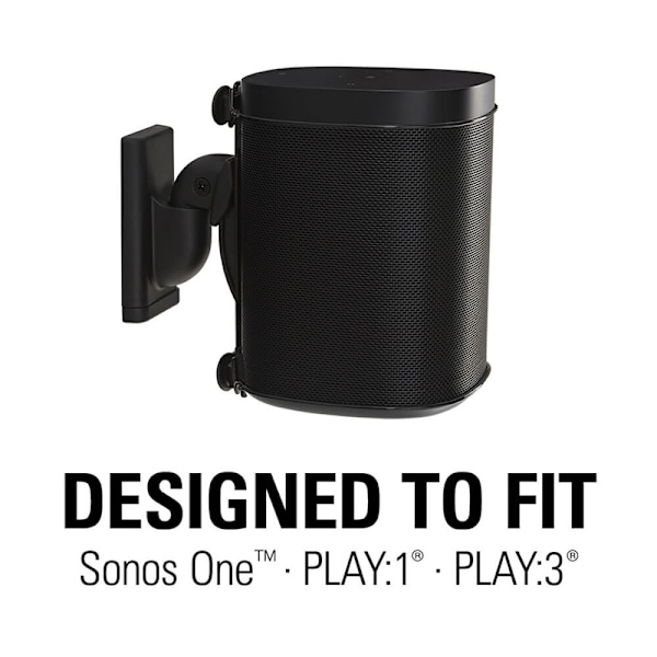 SANUS Väggfäste för Sonos One SL Play:1 Play:3 Single Svart