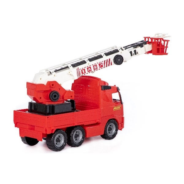 POLESIE Brandbil med stigevogn på lad 580x195x340mm