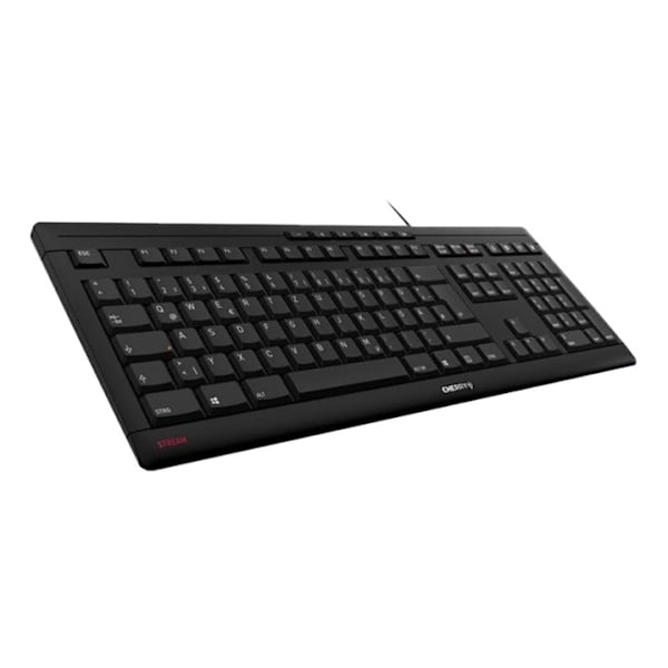 Cherry Stream keyboard, Nordisk layout, Black musta