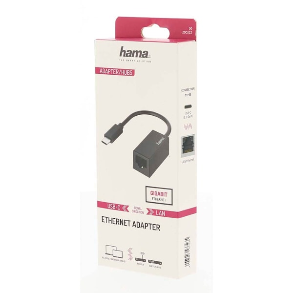 Hama Nätverksadapter USB-C 3.1 till RJ45/LAN