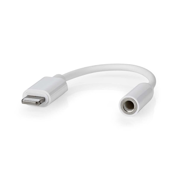 Nedis Lightning Sovitin | Apple Lightning 8-Pin | 3.5 mm naaras | Niklattu | 0.10 m | Pyöreä | PVC
