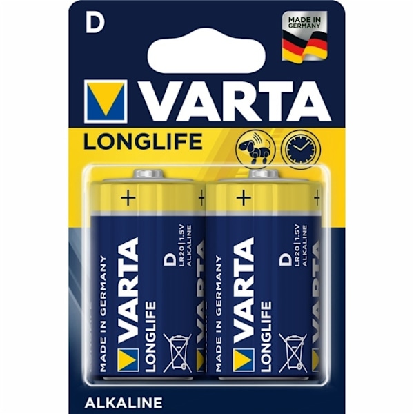 Varta Longlife D / LR20 Batteri 2-pa