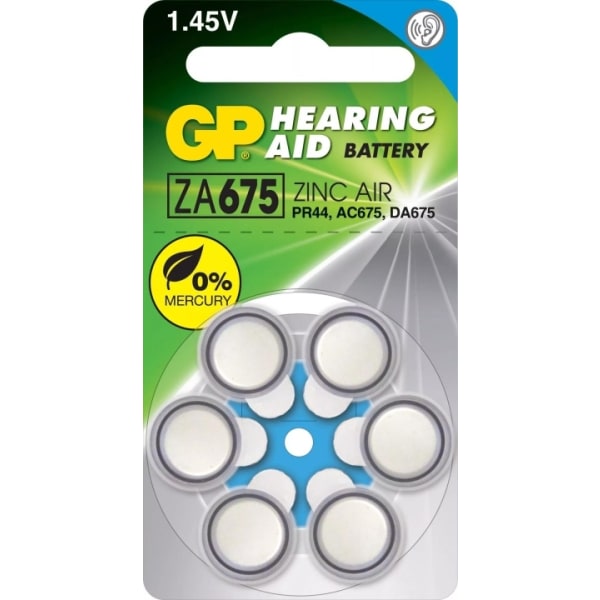 GP høreapparat ZA675 6 pakke (B)
