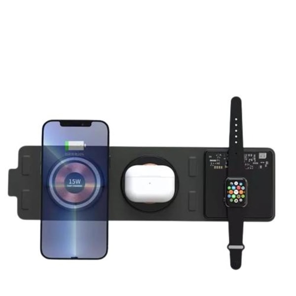 Magnetisk trådløs oplader 3 i 1 til iPhone 14, iWatch, Airpods