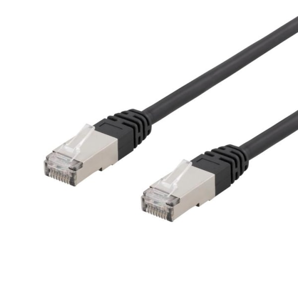 DELTACO S/FTP Cat6 patch cable, 3m, 250MHz, UV resistant, black