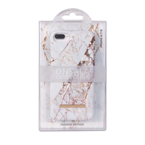 ONSALA Mobilcover Soft White Rhino Marble iPhone 6/7/8/SE2020/22 Vit