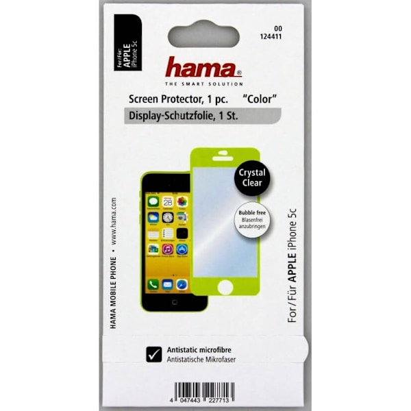 HAMA Skærmbeskyttelse iPhone 5C Gul 1-pak Gul