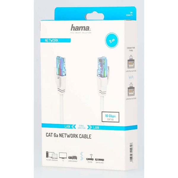 Hama Cable Network CAT6a U/UTP 3.0m White