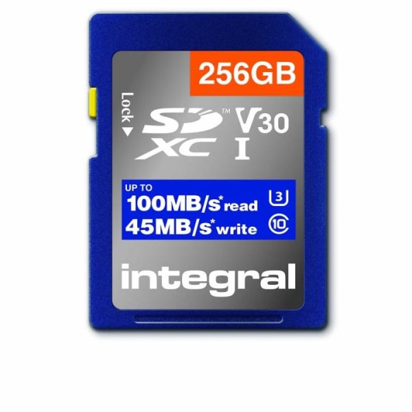 INTEGRAL High Speed SDHC/XC V30 UHS-I U3 256GB SD-muistikortti