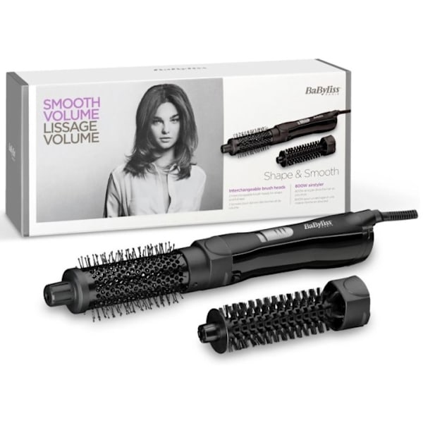 Babyliss AS82E Shape & Smooth Varmluftsborste Sort