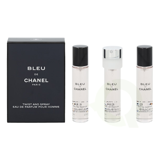 Chanel Bleu De Chanel Pour Homme Giftset 60 ml, 3x Edp Spray 20ml Refill - Travel Sprays