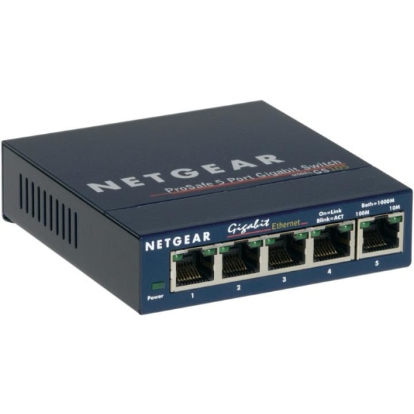 Netgear GS105 Ohanterad Gigabit Ethernet (10/100/1000) Blå