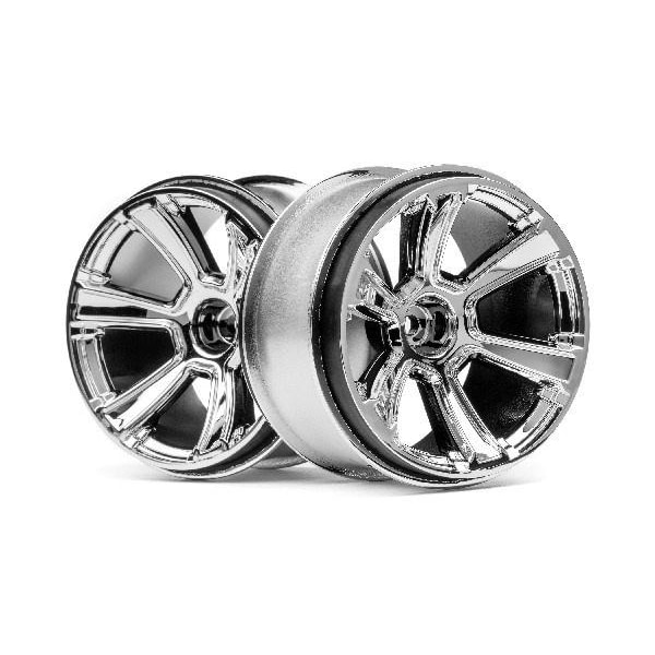 HPI 6-Shot Mt Wheel (Chrome/2Pcs)