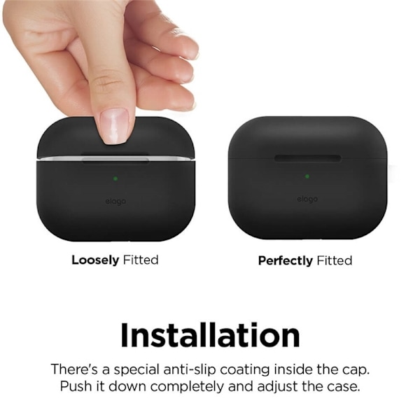 Elago Skyddsväska för Airpod Pro Silikon Svart