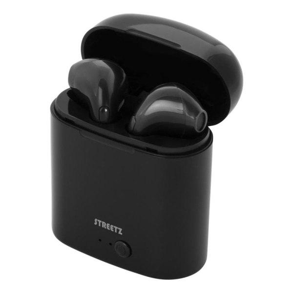 STREETZ True Wireless Grand semi-in-ear, 350 mAh case, black Svart