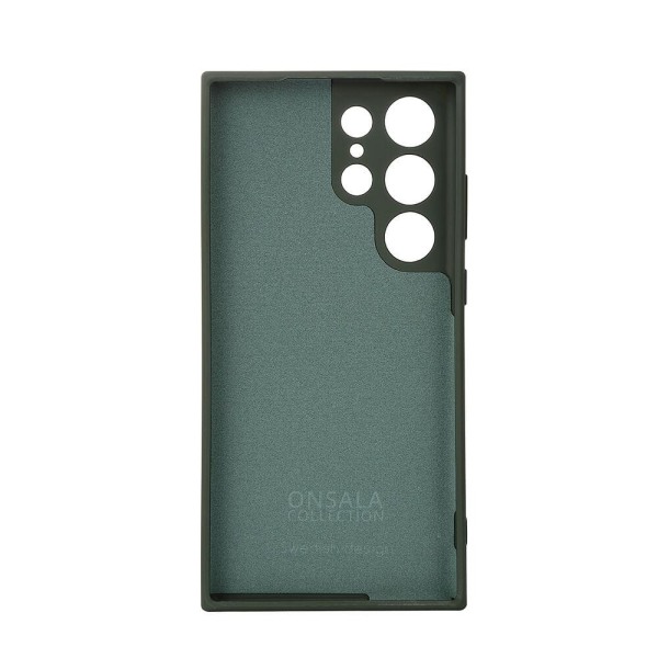 ONSALA Backcover Silicone Samsung S23 Ultra 5G Dark Green Grön